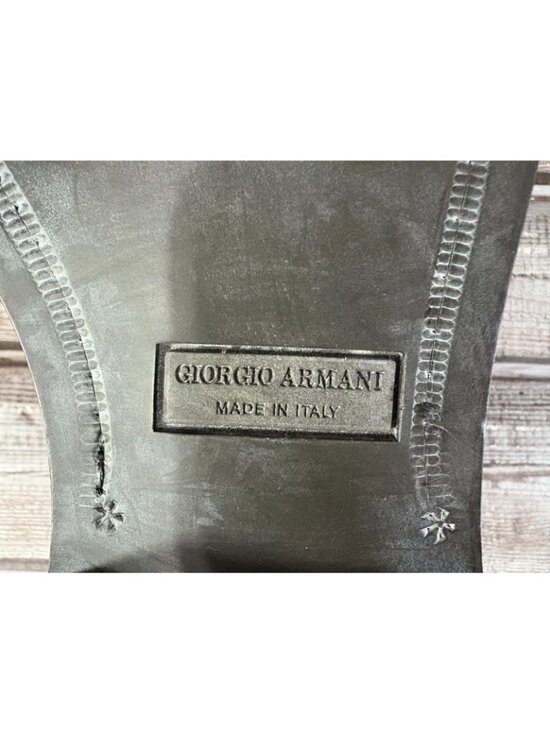 Giorgio Armani Shearling Lined Leather Toe Cap Dress Shoes size 44 US 11 Italy main image 4